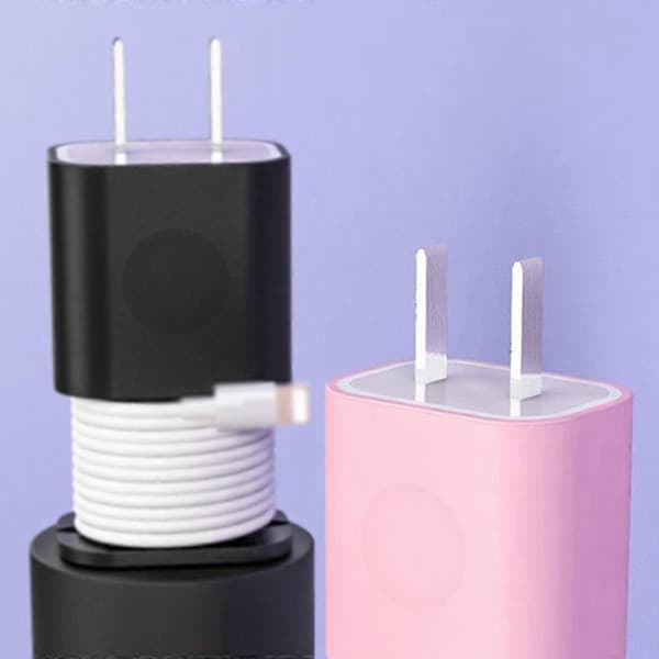 Silicone Charging Protector - Comfortable, Lightweight, and Portable for iPhone 12 Charger Transparent White Transparent White