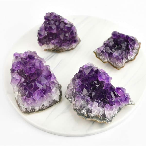 2x Natural Amethyst Quartz Geode Druzy Collection Cluster Specimen 20-30g