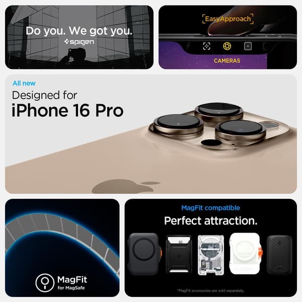 Ultra Hybrid MagFit Cover til iPhone 16 Pro, Kompatibelt med MagSafe-tilbehør - Zero One Natural