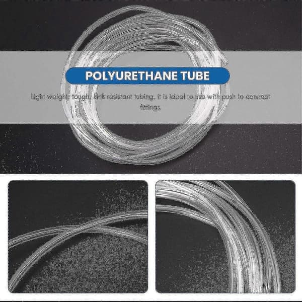 Transparent 4 meter 13,1 fot 4 mm x 2,5 mm pneumatisk polyuretanslang