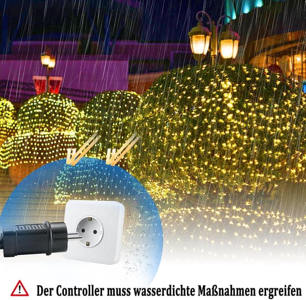 LED-lyskæder 6x4m 540 LED-netlys 8 tilstande Gardinlys med stik til Halloween Bryllupsfest
