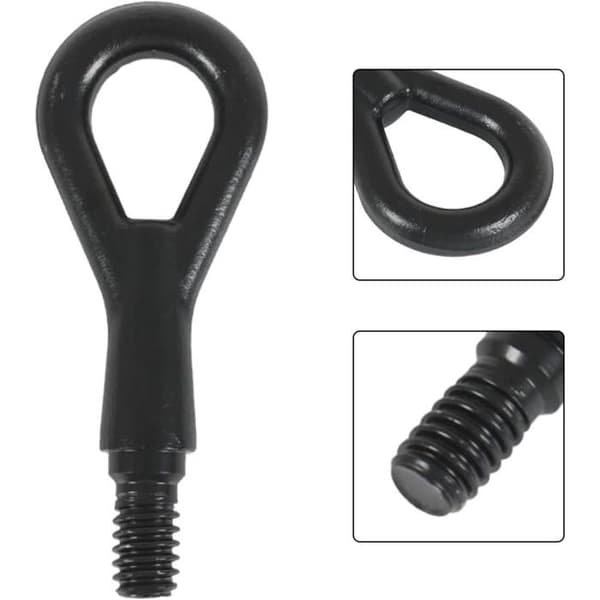 Tow Hook - 1 Piece - Black Metal - Direct Replacement - BMW Mini Smart - Compatible with E36 E46 R50 450