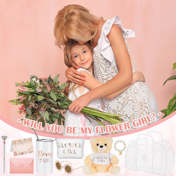 18 stk. blomsterpike-gave til brudedusj (hvit)