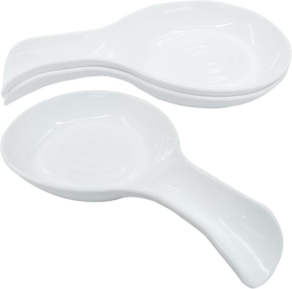 Hvit plastskjeholder sett 4 stk hvit White