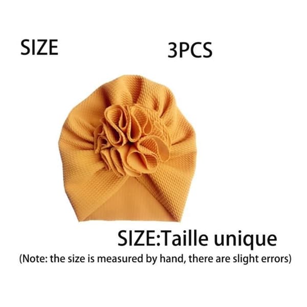 Babyhovedbånd - Sød - 3 dele - Bomuld - Elastisk - One size