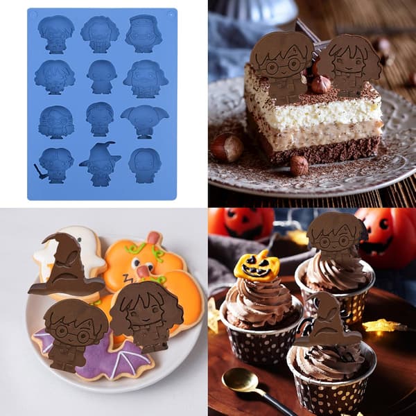 Silikoneform til chokolade (2-pak), design af, Velegnet til at lave chokolade, isterninger, slik og muffins