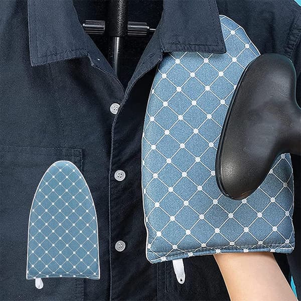 2 st värmebeständiga strykvantar med polyestersvampnätmaterial, flexibelt grepp, säkra att använda, blandade