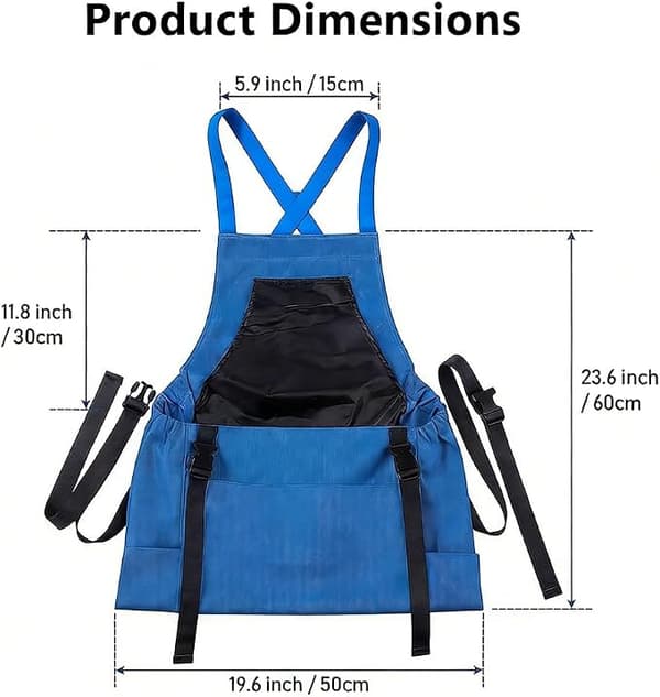 Apron with Large Capacity and Pockets for Outdoor Picking - Multifunctional Tool Apron