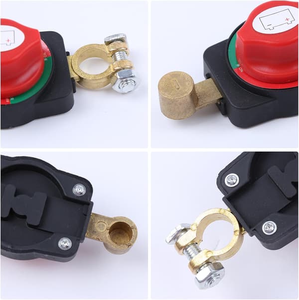 Top Post Batteriafbryder Duty Marine Cut Master Bil Lastbil Afbryder 12V-48V, Kraftig Strømafbryder, Isolator til RV Negativ Terminal Kill