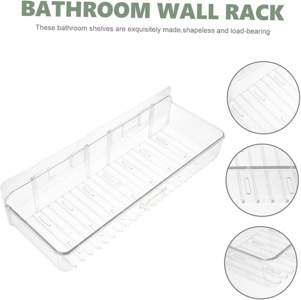 Floating Shelves Bathroom PET Material Storage Rack High Durability Simple Practical Design