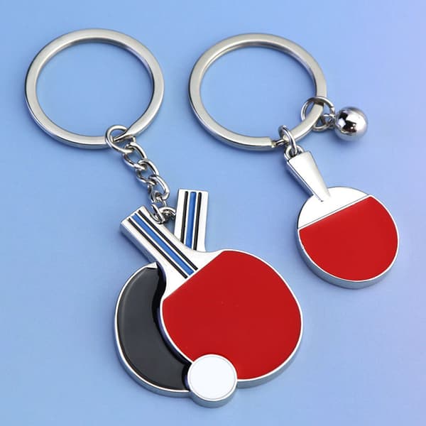 Bordtennisracket nyckelring - Unik present i silverlegering S S S