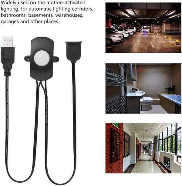 Mini PIR Bevægelsessensor Switch Tilstedeværelsesdetektor DIY LED-belysning PIR Infrarød Bevægelsessensor Switch USB-interface
