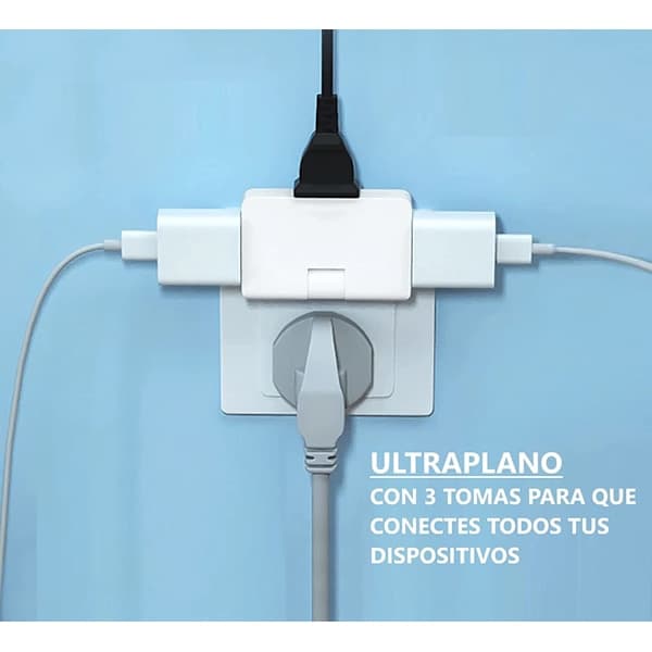 RYI_Pack 4/2/1 Flat Outlet with 3 Outputs | CE Marked 250V Grounded 16A 1 pc, A