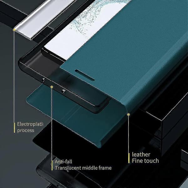 For Samsung Galaxy A34 5g Electroplated PU Leather Phone Case with Stand