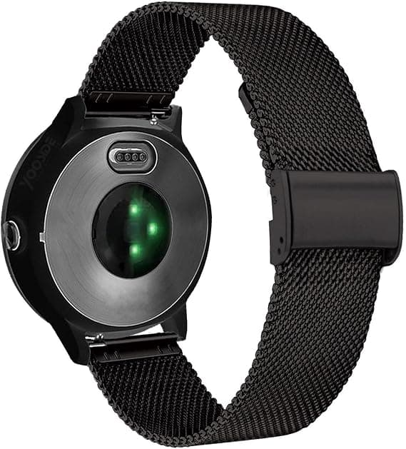 Urrem til Garmin Venu 2 Plus/Venu Sq/Vivoactive 5 / Vivomove 3, rustfrit stål metalnet 20mm quick release armbånd