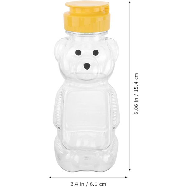 12 st Bärflaskor i 240 ml Honungsflaska med Vändlock Tom Saftflaska Dispenser för Hemkök Sås