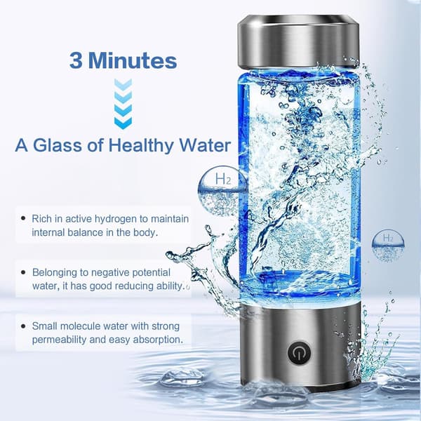 Portable Hydrogen Water Bottle Generator, Rechargeable Hydrogen Water Machine.