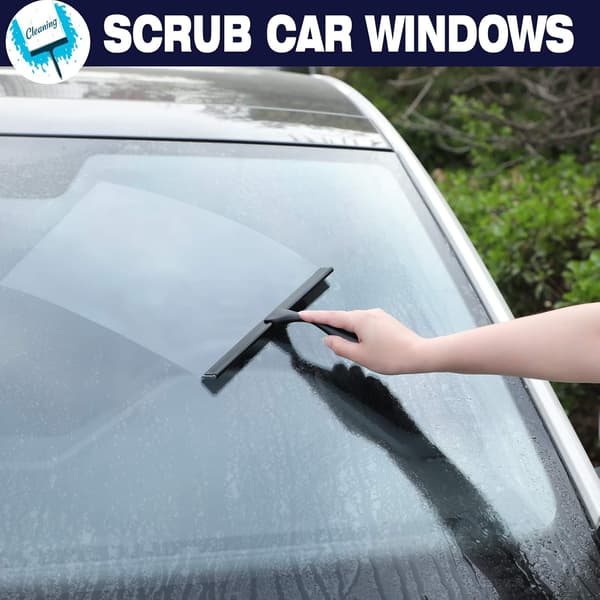 All-Purpose Shower Squeegee: 25 cm Blade, Durable Stainless Steel, Ergonomic Handle, Self-Adhesive Storage Hook, Streak-Free Cleaning, Multi-Surface-FF-