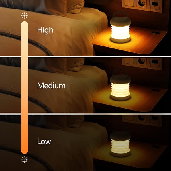 Genopladelig campinglampe, sammenklappelig campinglampe, LED-camping