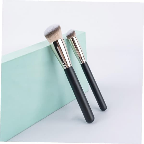 2 stk makeupbørster til foundation og concealer til ansigtsværktøj til rejsemakeup og damekosmetik