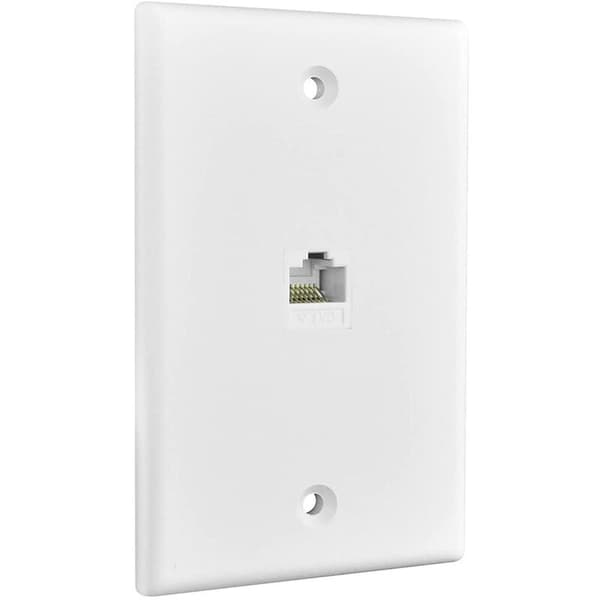 2-pak 1-ports Ethernet-vægplade, vægplade med RJ45-koblingssæt til