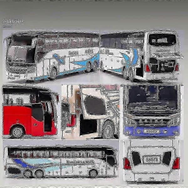 1/50 Setra Luksusbus Legetøjsbil Trykstøbt Miniaturmodel Træk Tilbage Lyd & Lys Pædagogisk Samling Gave Til Dreng Børn