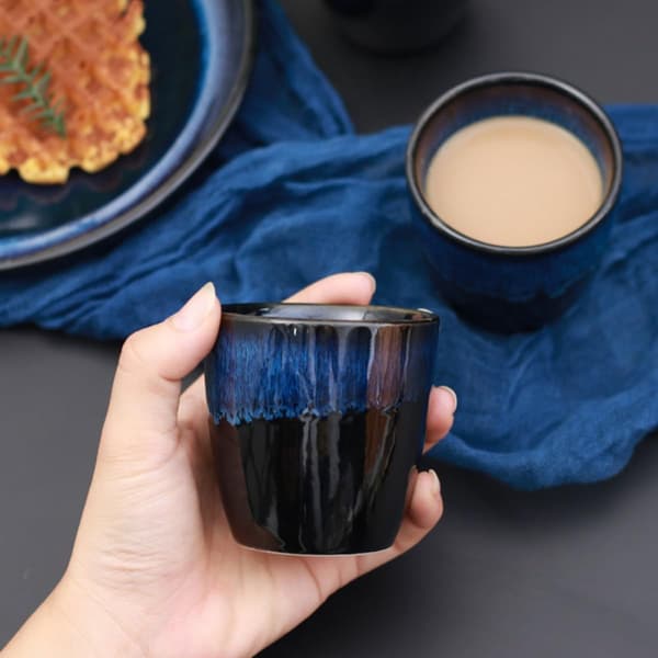 2 stk. kreative keramiske kaffekopper, smart modevandkrus til cafékontor, til kaffe og vand