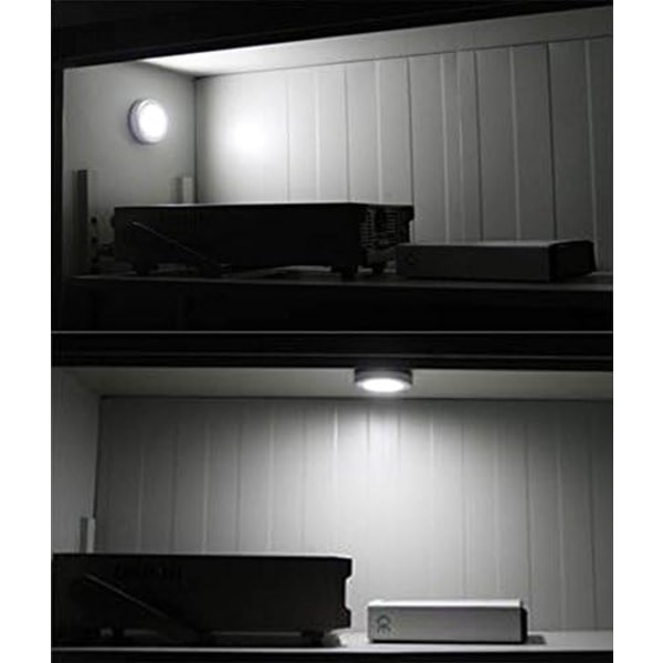Batteridriven LED-nattlampa Steglampor Trappgarderobslampa Underskåpsbelysning Stick On Anywhere Lampa för hem, kök, hall,