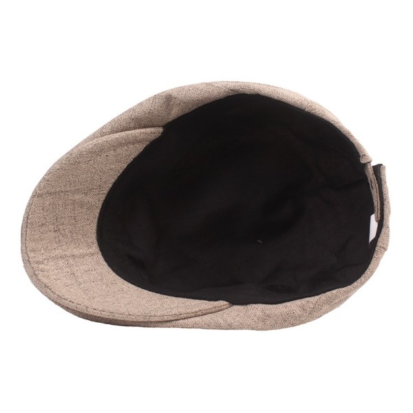 Khaki Unisex Fritidsberet i Bomull - Justerbar Visirhatt for Fritid og Reiser