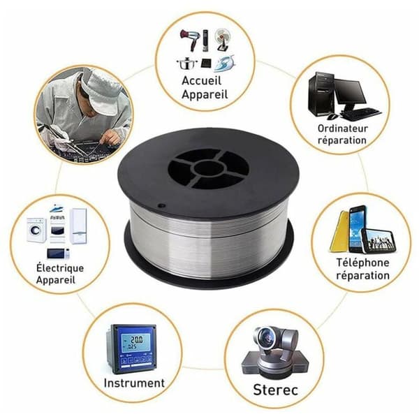 0.8mm MIG/MAG Welding Wire Spool 1kg - Self-Shielding, Gasless - Low Spatter - For Outdoor Welding and Light Structures - E71T-GS