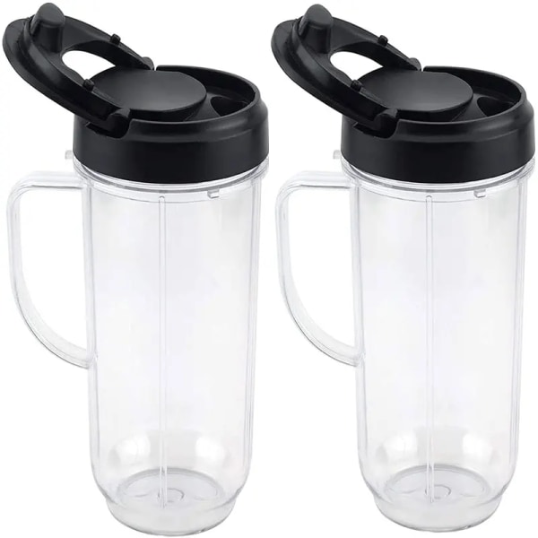 Blendin Ersättningskopp med Vändlock för Att Ta Med, Kompatibla Blenderburkstillbehör 22 Oz Koppar (2-pack)