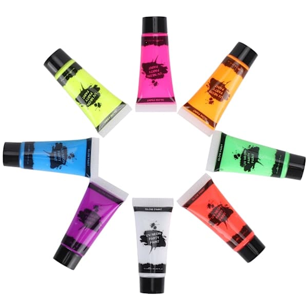 10 ml kropsmalesæt sortlys ansigts- og kropsmaling makeup fluorescerende krops- og ansigtsfarver