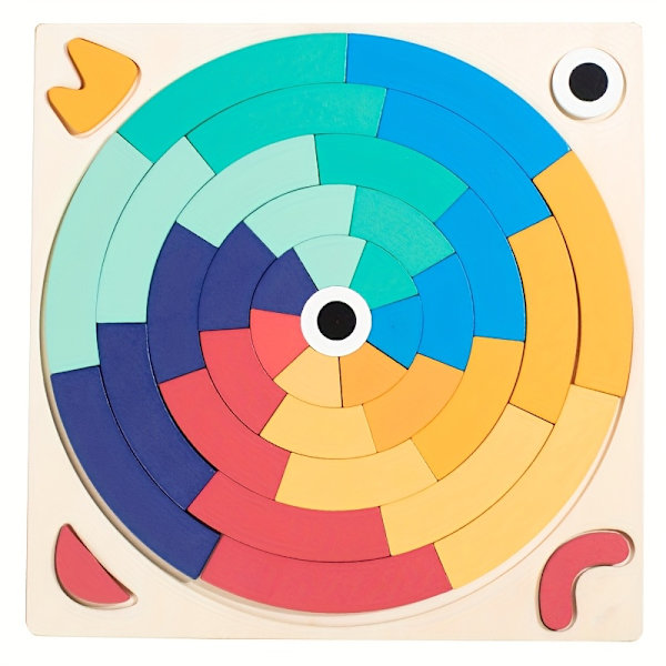 Rainbow Building Block Puzzle with 15 Pattern Cards Creative rainbow building blocks Creative rainbow building blocks