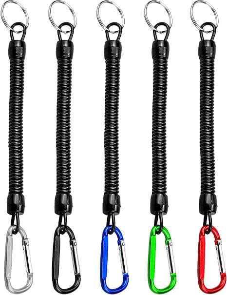 5 st Stretchig Spiralnyckelring Bungee Nyckelring Spiralnyckelring