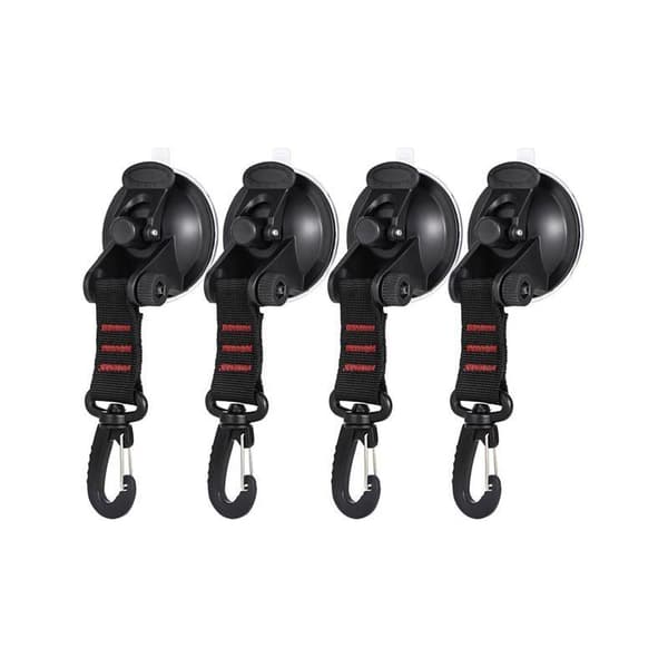 Suction Cup Anchor - AIMOONSA - 4 pieces - Mooring Hook - Double Suction Cup 10 kg - Red