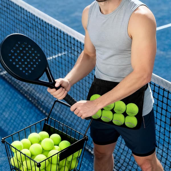 Tennispallovyölaukku säädettävä musta