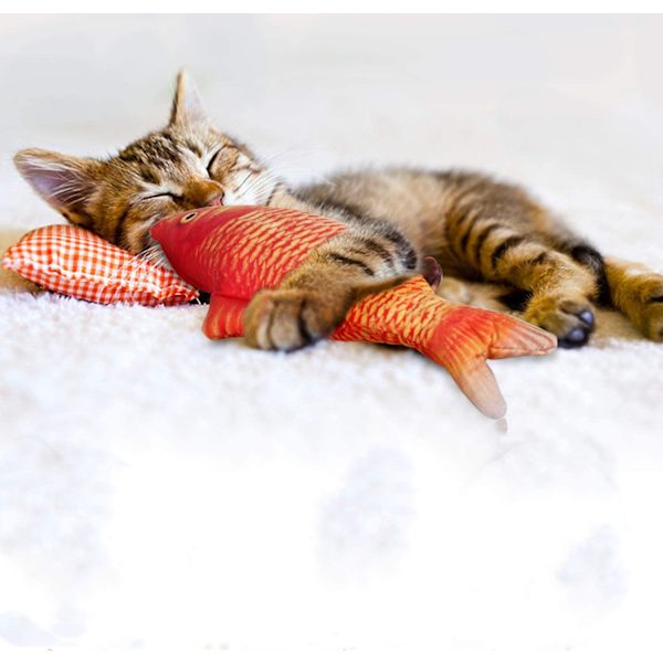 Interactive Cat Toy Flapping Fish Orange