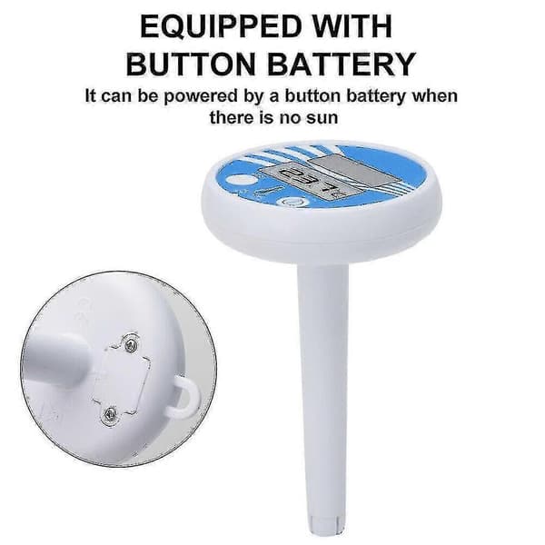 Solar Powered Digital Thermometer Swimming Floating Pool Accurate Water Temperature Gauge