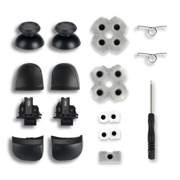 Ledende Gummir1-L1 R2-Trigger til PS5-Controller Spilknap Med 2 Fjedre