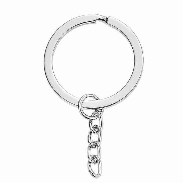 50-pack - Nyckelringar 25mm - Kort Kedja Silver