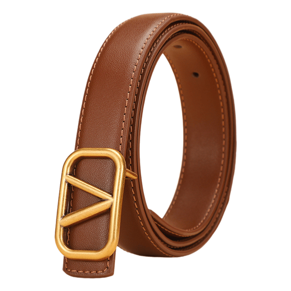 Decorative belt, women's belt, 1 piece thin belt 3CM-brown, 110cm