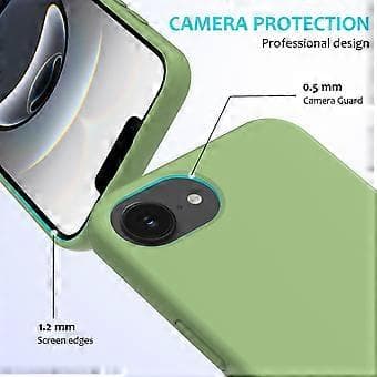 För iPhone 16e Skal Stöttåligt Flytande Silikon Mjukt Foder Baksida Telefonskal - Mintgrön Mint Green