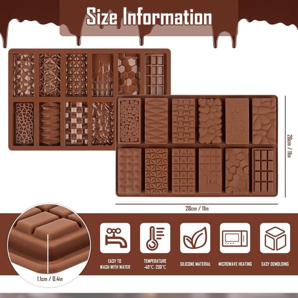 Silikonform Chokladform 2 Delar, Chokladform 12