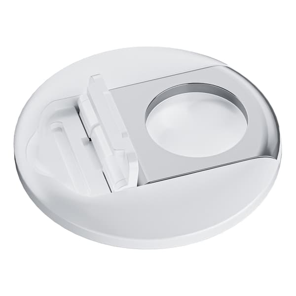 Magnetic Phone Grip Adjustable Stand Stable Desktop Laptop Phone Ring Holder for iPhone 14 White