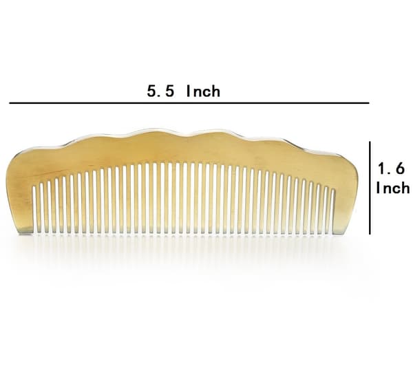 Wavy Premium Quality 100% Handmade Anti Static Natural Sheep Horn Comb Professional Detangling Massage Comb