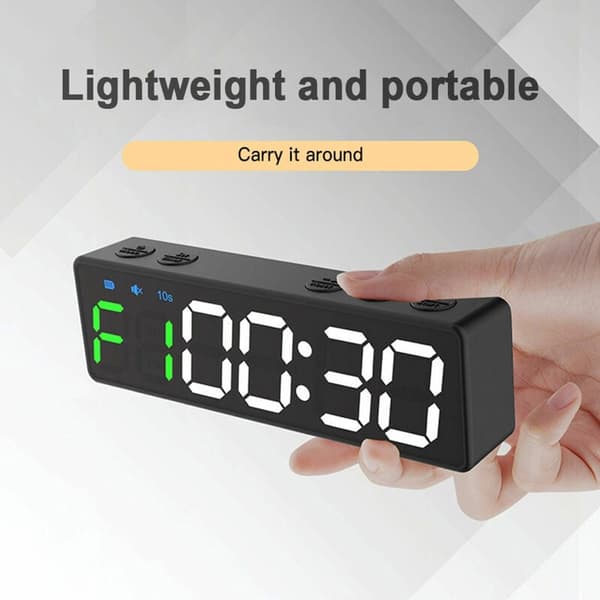 Sports Stopwatch Rechargeable Portable Countdown Timer with Magnetic Back