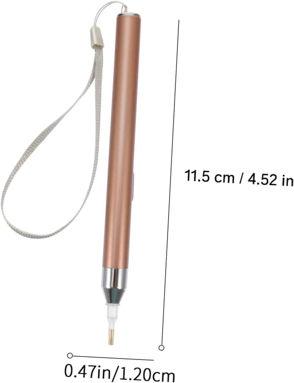 USB-genopladelig LED-lysende diamantmalingspen med 4 udskiftelige hoveder