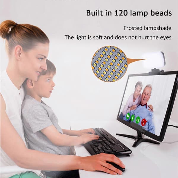 Video Conferencing Lighting, Webcam Light for Remote Work, Zoom Lighting for Laptop/Computer, Live Streaming, Video Light for Zoom Meeting with Stu