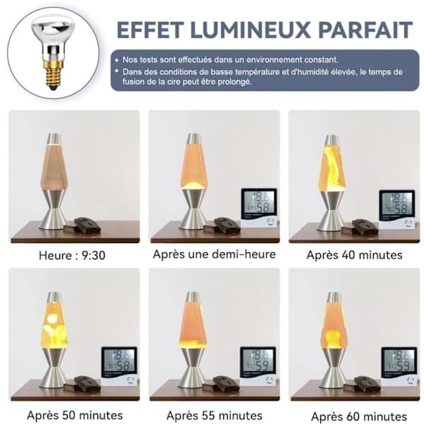 Lava lamp 25W E14 R39 Warm White Reflector Bulb SES Small Edison Screw Bulb Spotlight (4-pack) NPTERBL