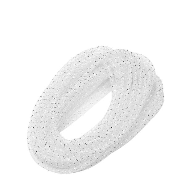Elastisk mesh-rør Polyester-fletningsrør Kreativt netgarnsnor Gør-det-selv-smykkefremstillingsudstyr til kvinder, børn, hvid, hvid White